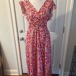 SHEIN Pink Floral Maxi Dress